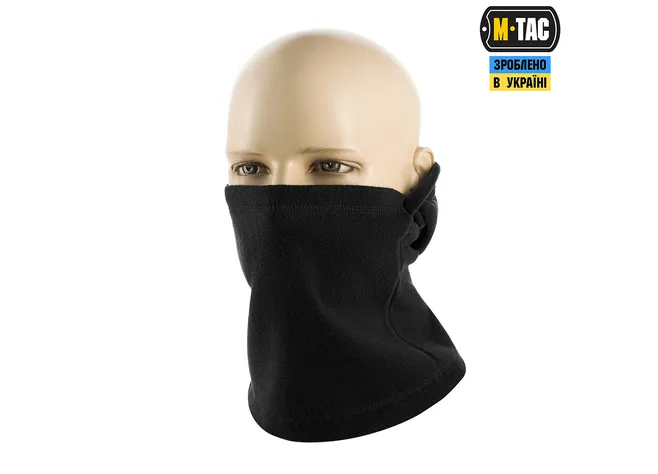 Балаклава-ніндзя M-Tac Elite фліс (320г/м2) Black Фото 2